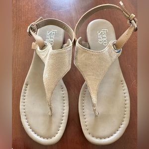 Franco Sarto Grip Leather Thong Sandal